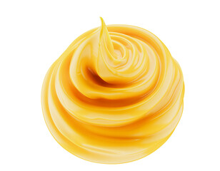 orange swirl isolated on a white background. 3d render