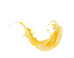 Obraz premium abstract orange splash isolated on a white background. 3d render