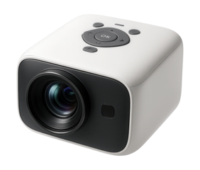 An interactive projector for family fun, casting games on walls and floors for active play.