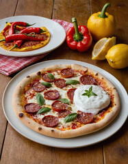 A spicy Diavola pizza