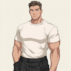 Fototapeta premium Comics character models for drawing and BD