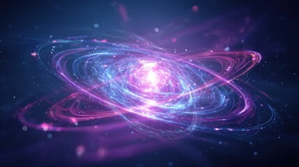Vibrant cosmic swirl of nebula and stars in deep space