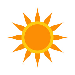 Sun Icon Bright Minimal Vector Design