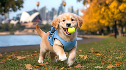 golden retriever in the park