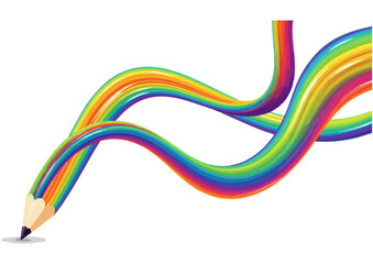 Road illustration with creative doodles and copy space