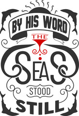 Christian Scripture Typography Design for T-Shirt and Hoodie