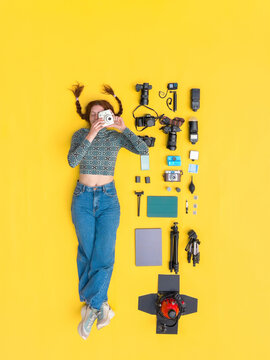 Flat lay photographer