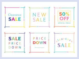 かわいい線のスクエアフレーム