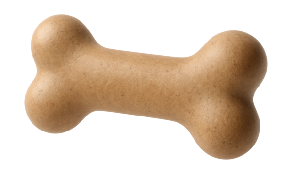 Eco-friendly bone toy made from recycled materials for sustainable living spaces.