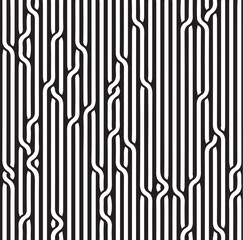 Pattern 152vector illustration of a black and white background, vertical stripe, classic Japanese motif, pattern is stylized, lines twisting, intertwining, geometric pattern, straight path, tree-like 