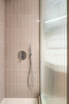 Shower with Glass Partition