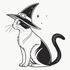 black cat with a butterfly