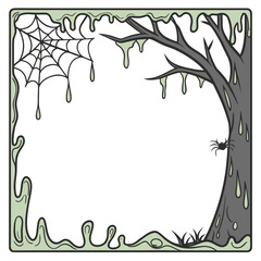 frame with branches and leaves