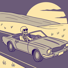 girl on a car halloween