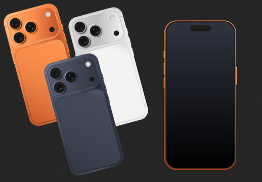 Mobile Phone Illustration mock up realistic and vector 