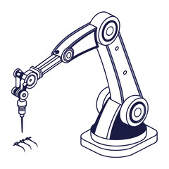 hand drawn illustration of a microscope