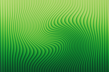 Abstract green background with wavy lines and a swirling pattern design element