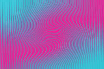 Abstract pink and blue background with wavy lines and a spiral in the center of frame
