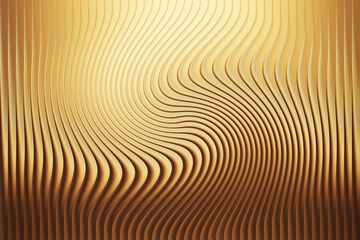 Golden gradient background with wavy lines, a luxurious and elegant abstract design