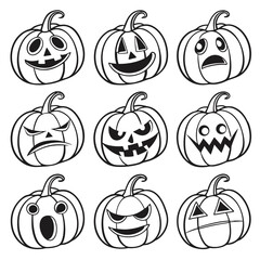 halloween pumpkin set