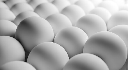 A Close-Up View of White Eggs in a Carton.