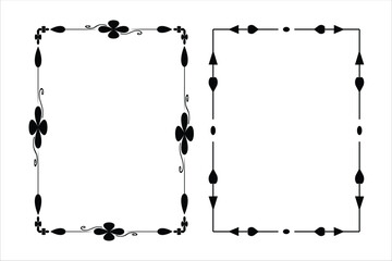 Elegant Decorative Square Borders Ornate Corner Embellishments