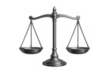 Scales of justice symbol representing law and balance