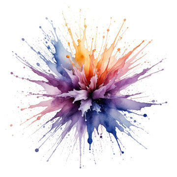 Colorful powder explosion with a mix of vibrant hues against black backdrop
