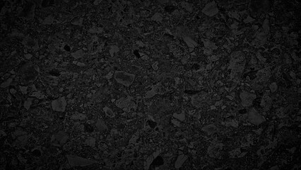 Fototapeta premium Black dark wall with cracks and holes. wall is covered with white paint and has rough texture background for web banner template