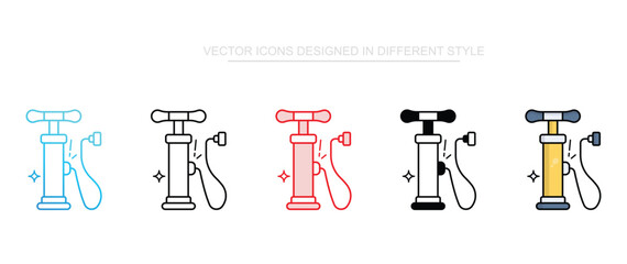 Air Pump icon design with white background stock illustration