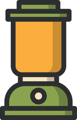 Camping Icon Vector Set – Outdoor Adventure Equipment and Travel Essentials