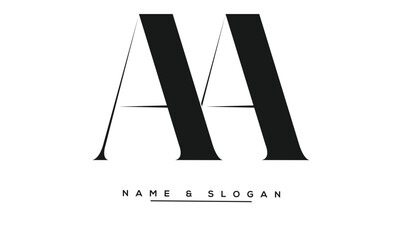 AA Abstract Letters Logo Monogram
