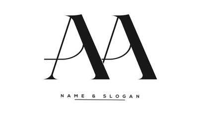 AA Abstract Letters Logo Monogram