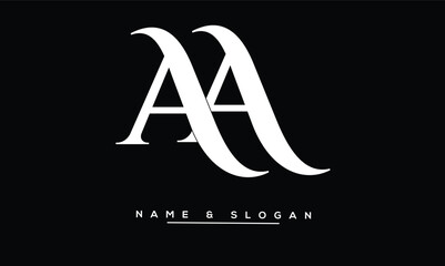 AA Abstract Letters Logo Monogram