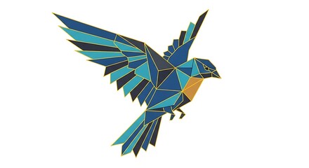 Geometric Bird Illustration - A Modern and Artistic Design.