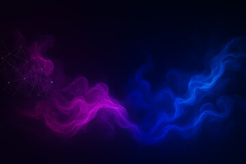 Mystical veils of fog drifting across a deep abstract darkness