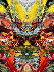 Abstract art background . Hand painting artwork on canvas .