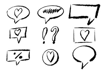 Set of different hand drawn vector doodles.