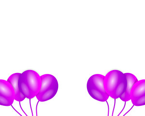 purple gradient balloon vector