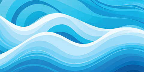 Fototapeta premium Abstract flowing blue wave vector background for modern digital design and wallpaper