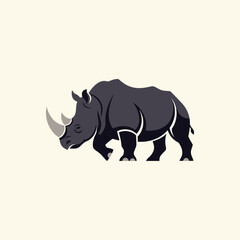 Rhino icon flat vector design.