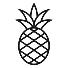 Obraz premium A pineapple perfect for tropical themes food vector on white background.