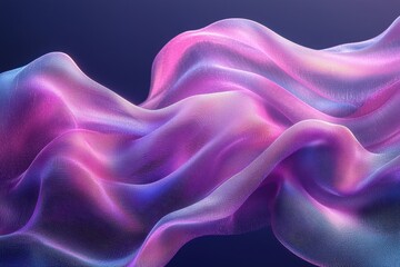 Fototapeta premium Abstract colorful flowing fabric with shades of purple and pink hues