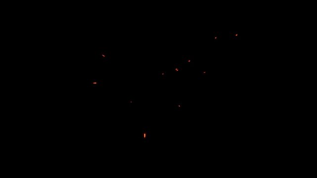 spark hit effect on black background