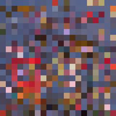 Colorful abstract mosaic background. Pixel effect. Camo and camouflage.