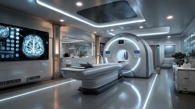 The MRI room has advanced technology for superior diagnostic capabilities