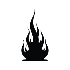 Black silhouette of a flame