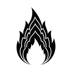 Stylized flame vector illustration for decoration