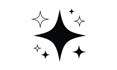 Shine star cluster isolated on white background. Vector illustration