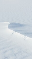 Fototapeta premium Snowdrift on a sunny day creating a beautiful winter landscape in the mountains